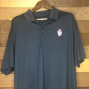 Patriotic Uncle Sam 2XL Black Golf Polo Shirt